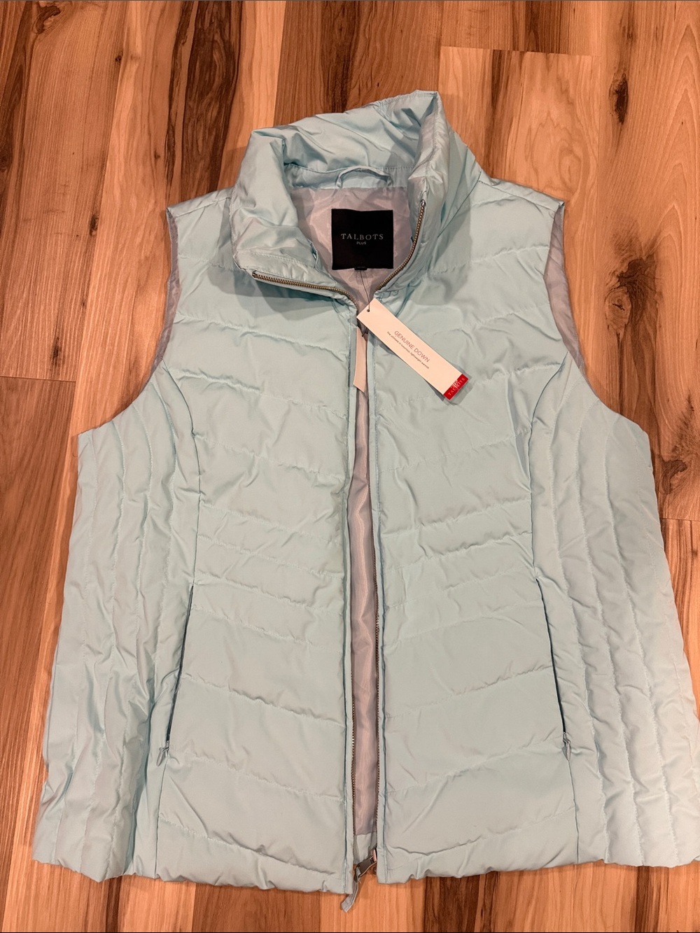 Talbots Pale Blue Quilted Puffer Vest